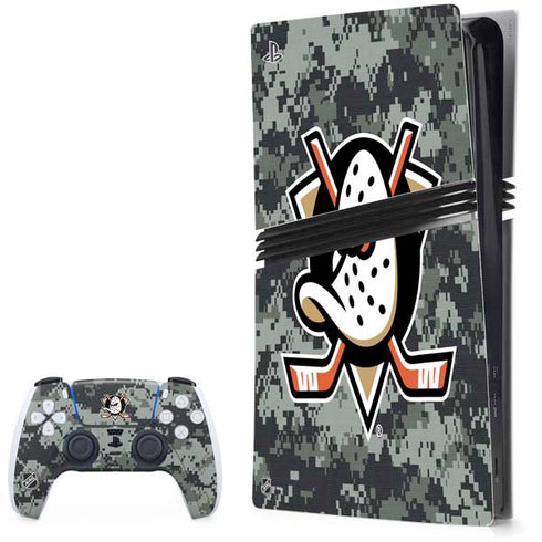 NHL Anaheim Ducks Camo PS5 Pro Bundle Skin